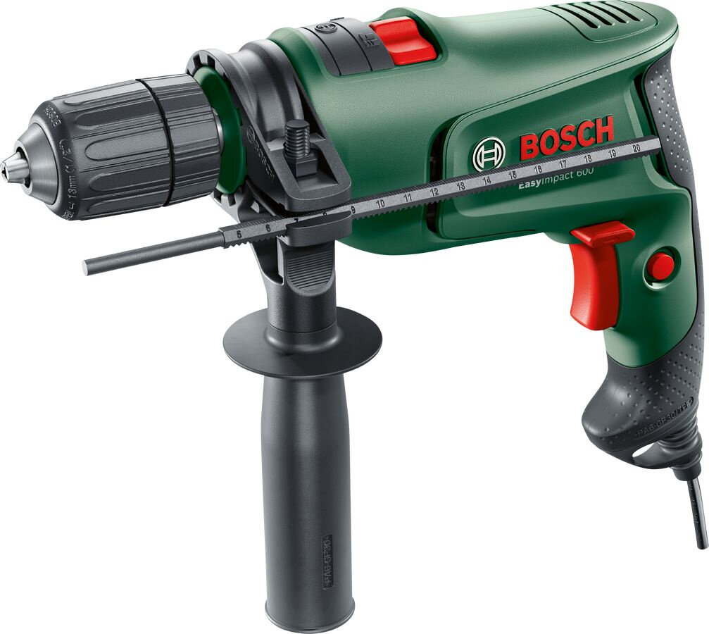 Дрель ударная Bosch EasyImpact 600 600Вт патронбыстрозажимной реверс кейс в комплекте 0603133020