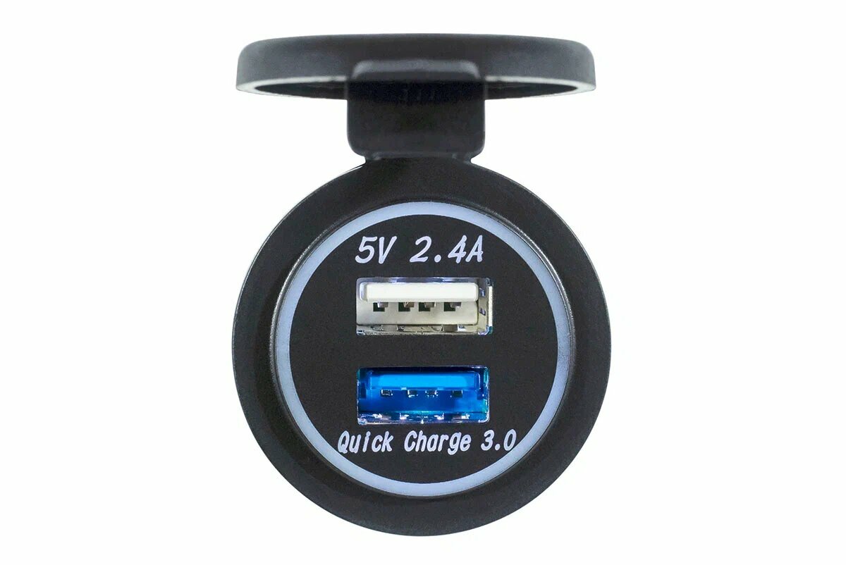 Розетка USB 2.4А, QC 3.0 34x37х54 - фотография № 3