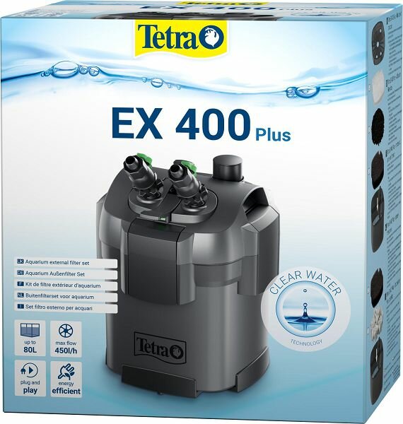 Tetra Tetratec EX 400 Plus внешний аквариумный фильтр для 10-80 л, 400 л/ч