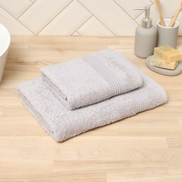 фото LoveLife Полотенце махровое Love Life "Пассат" 50*90 см, св.серый, 100% хл, 450 гр/м2