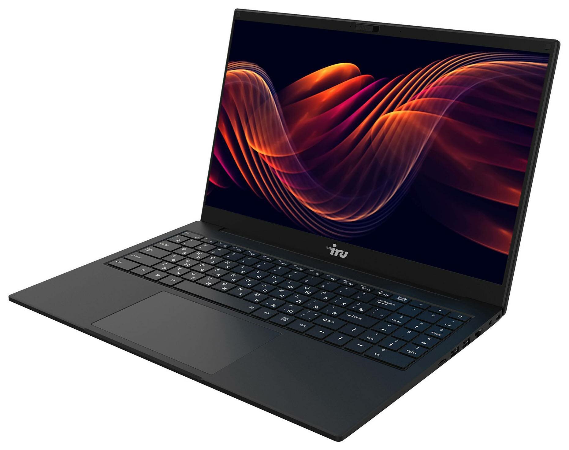 Ноутбук IRU Калибр 15EC3, 15.6", IPS, Intel Core i3 1115G4 16ГБ, SSD 512ГБ, Intel Iris Xe интегрированное, черный