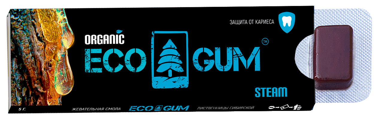 Сера жевательная "ECO GUM" STEAM 5 гр. 20 штук - фотография № 2