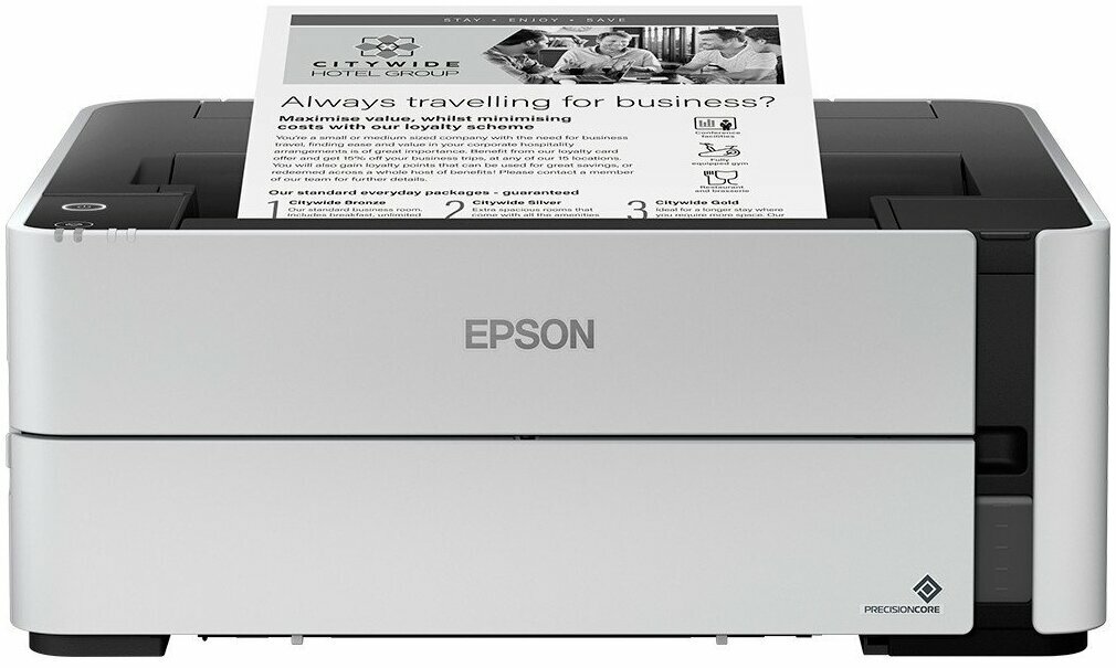 Принтер Epson WorkForce M1140 C11CG26405/A4 черно-белый/печать Струйный 1200x2400dpi 20стр.мин/