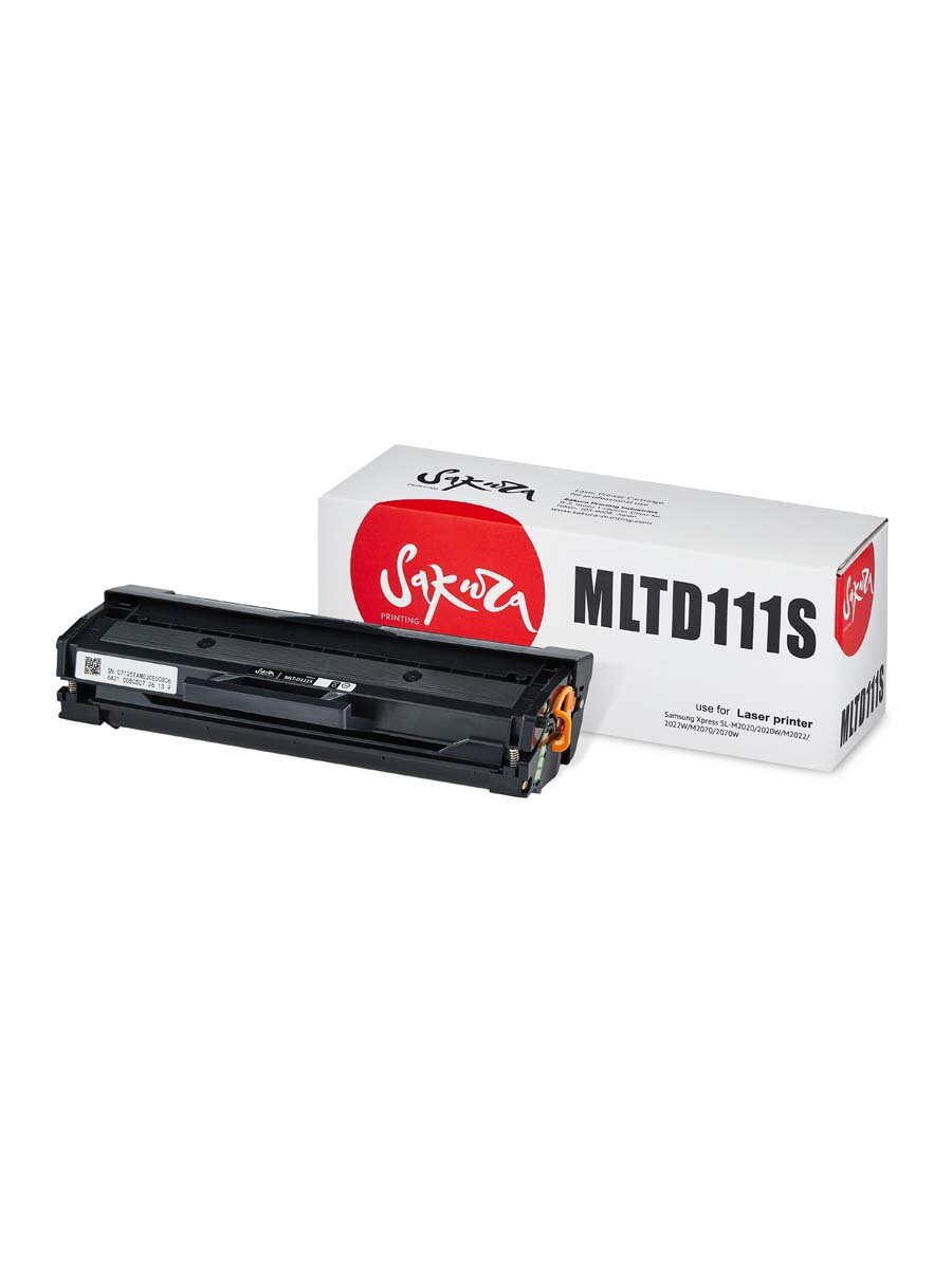 Картридж MLT-D111S на Samsung Xpress M2020, M2070, M2070w, SL-M2020, M2020w 1000 стр. Sakura (старый чип)