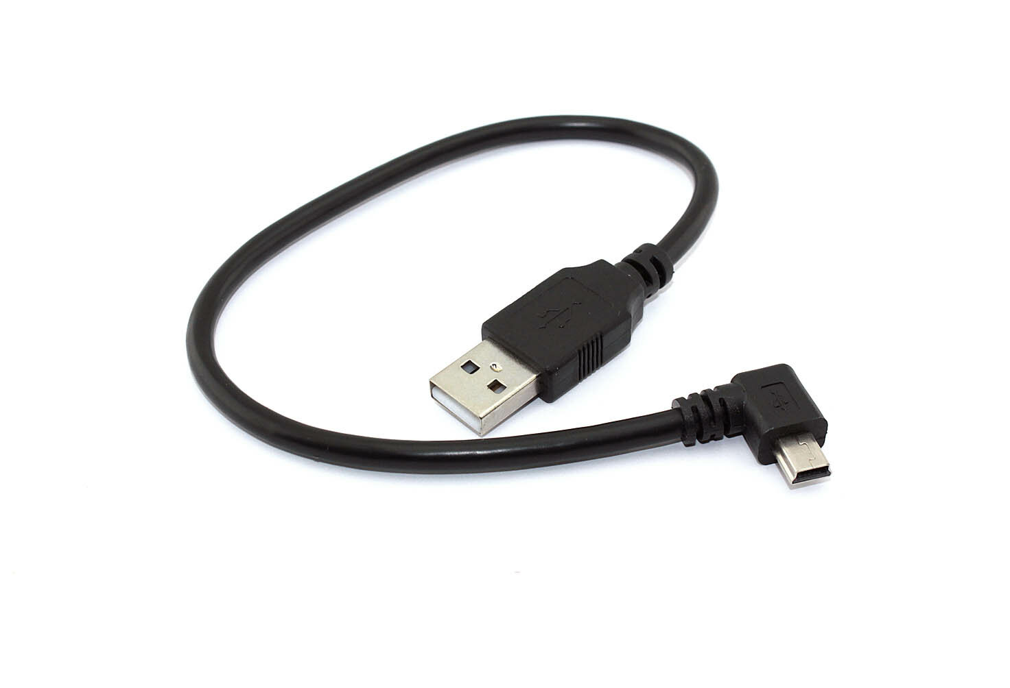 Кабель USB Type A на Mini USB угол влево 0,25 м