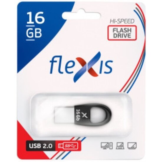 USB флешка FLEXIS 16Gb RB-102 black USB 2.0