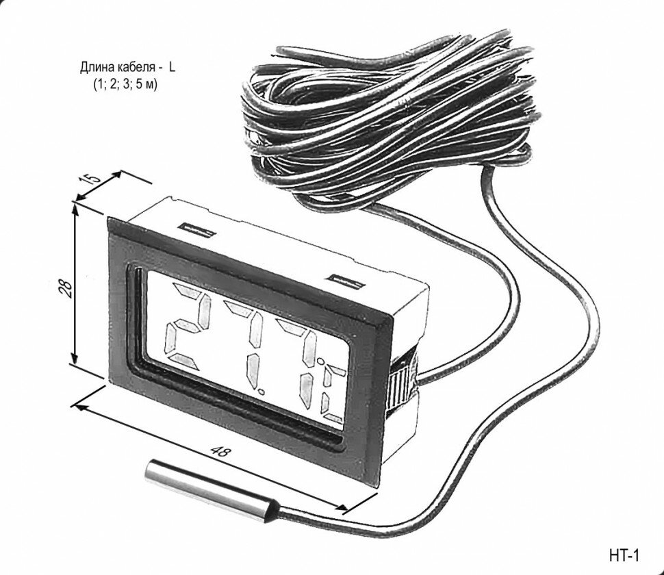 HT-1 black 3m Измеритель температуры, провод 3 метра