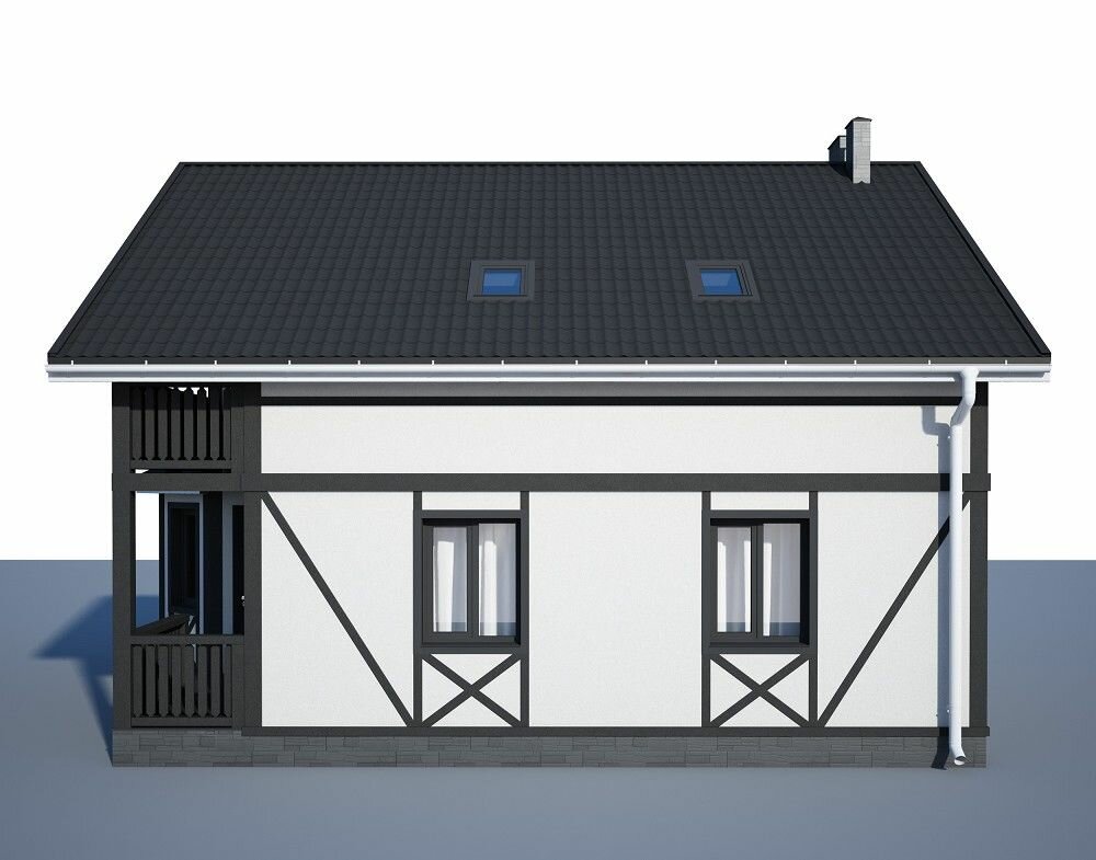 (122м2, 10х8м) Готовый проект дома из газобетона с мансардой и верандой - AS-2421-2 - фотография № 5