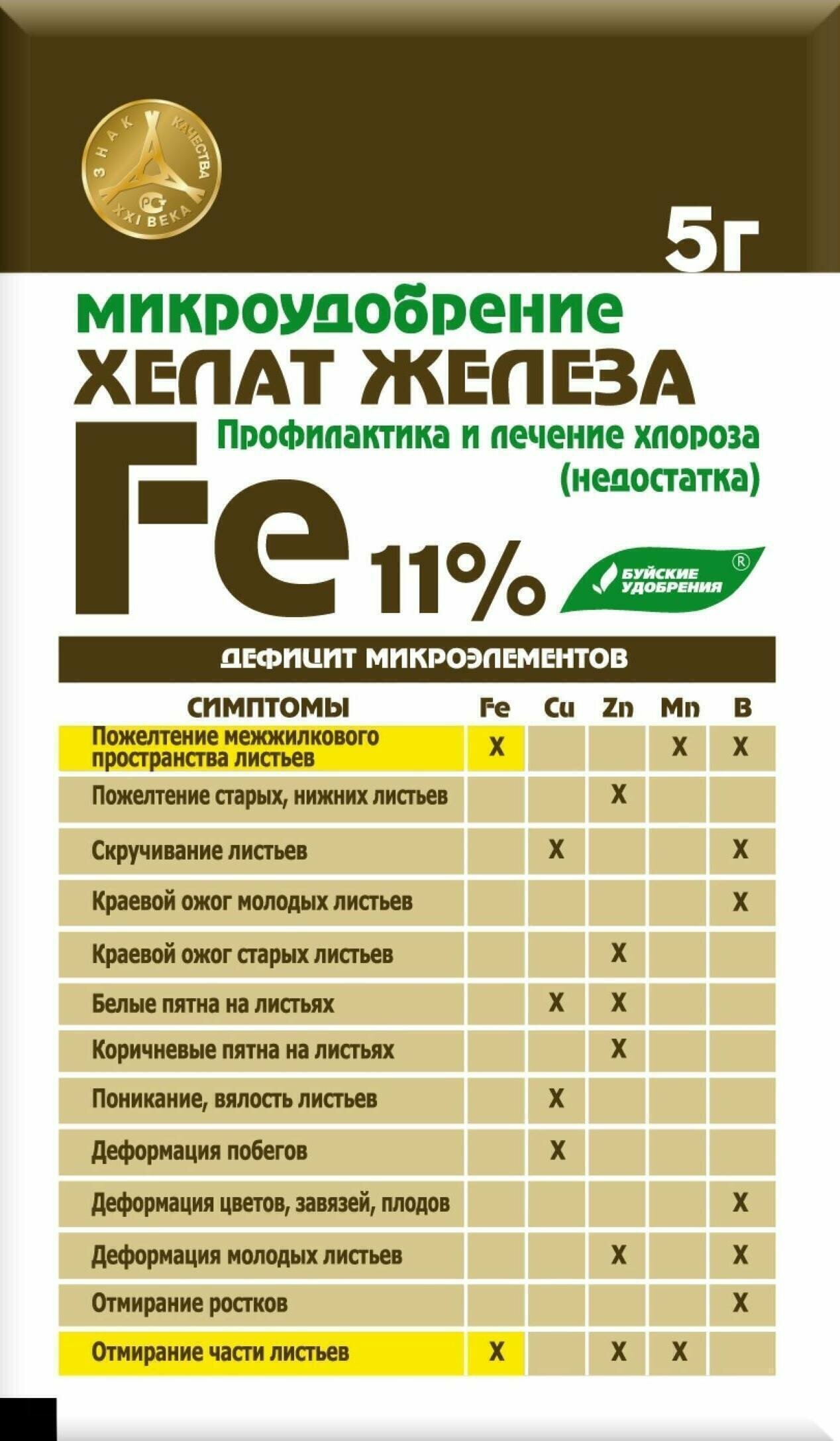 Удобрение микроэлементы Хелат железа 25 гр (5 шт по 5 гр) - фотография № 2