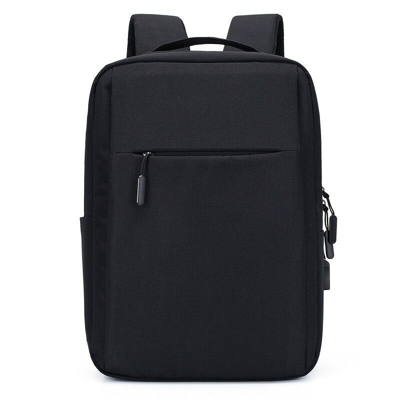 Стильный рюкзак с USB и отделением для ноутбука до 15.6" вместительный водоотталкивающий черный