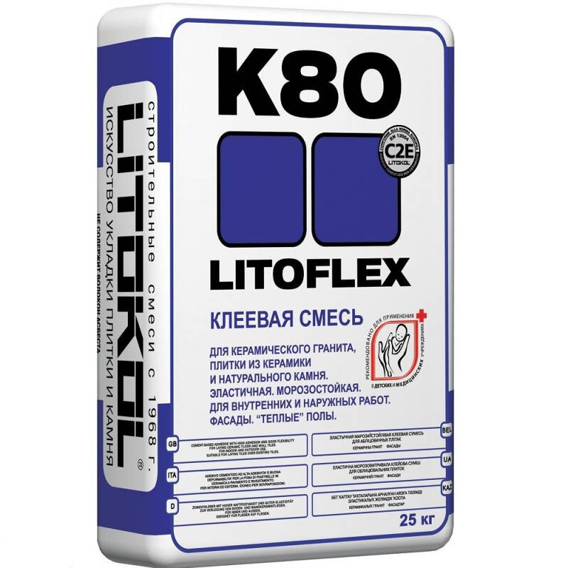 Клей для плитки LITOKOL Litoflex K80 25 кг