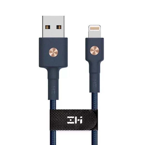 Кабель USB/Lightning ZMI MFi 100 см 3A 18W PD Материал оплетки нейлон/кевлар (AL803) синий