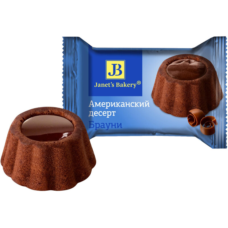 Пирожное Janets Bakery Американский Брауни, 500г - фотография № 1