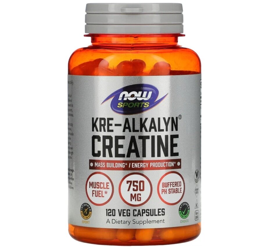 NOW Kre-Alkalyn (120 вегетарианских капсул)