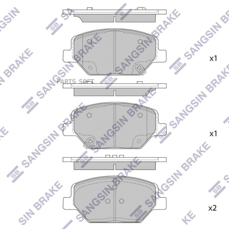 sp4284_колодки дисковые передние!\ opel astra k 1.0 15>