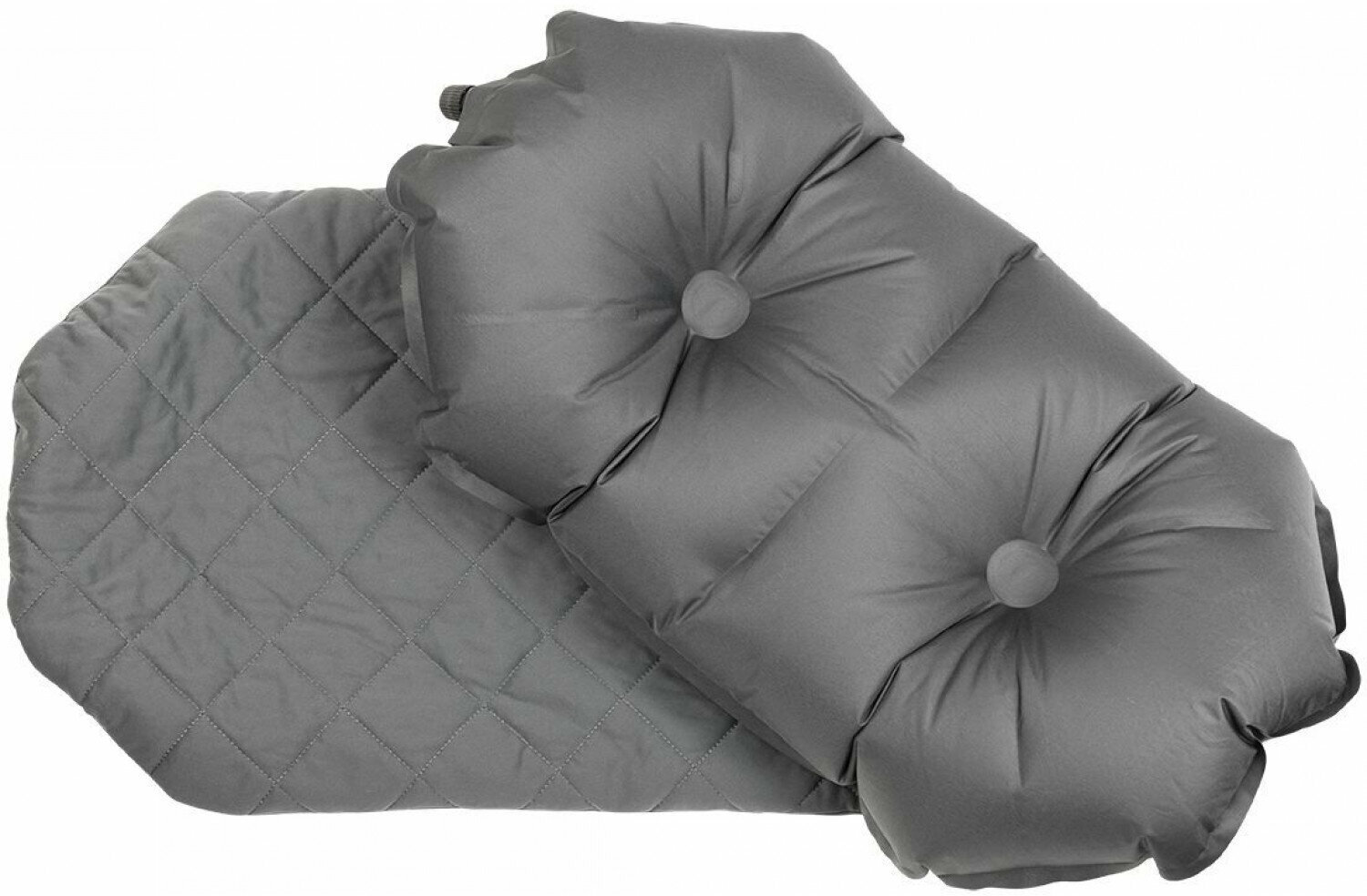 Надувная подушка Klymit Pillow Luxe Grey, серая