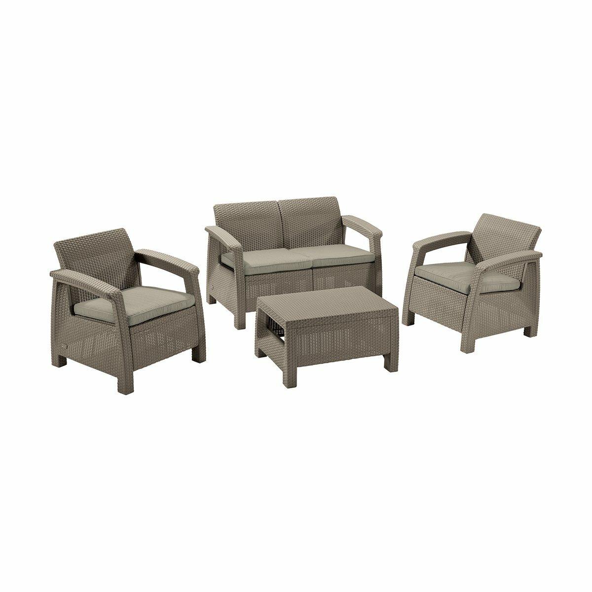 Комплект мебели Allibert Corfu Set (диван 2 кресла стол)