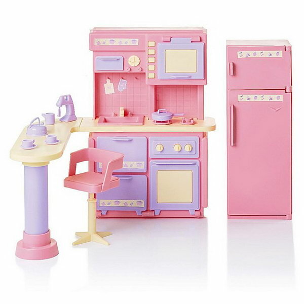 Кухня "Маленькая принцесса", цвет розовый