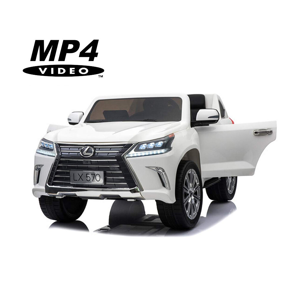 Внедорожники и джипы Dake Детский электромобиль Lexus LX570 4WD MP4 - DK-LX570-WHITE-MP4