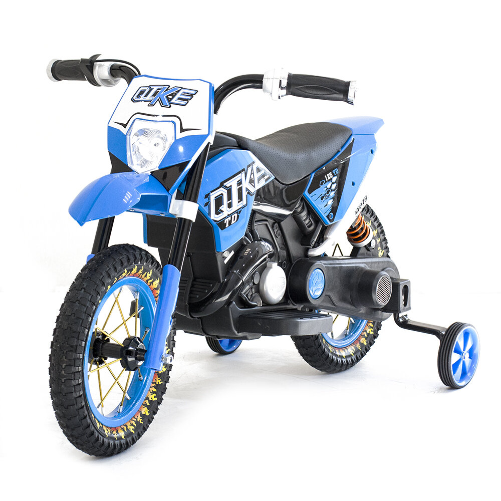 Мотоциклы QIKE Детский кроссовый электромотоцикл Qike TD Blue 6V - QK-3058-BLUE