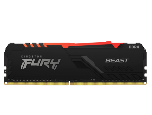 Оперативная память Kingston DDR4 16Gb 3600MHz CL18 DIMM FURY Beast RGB KF436C18BBA/16