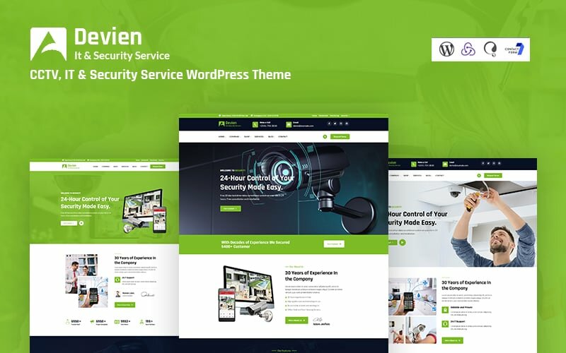 Шаблон Wordpress Devien - CCTV IT and Security Service Responsive Theme WordPress