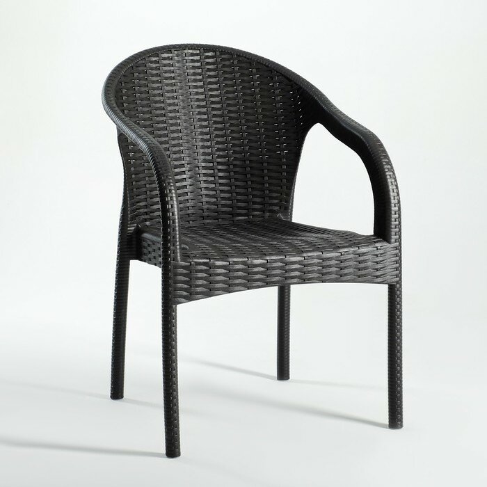 Кресло садовое "Ротанг" 64 х 58,5 х 84 см, темно-коричневый./В упаковке шт: 1 - фотография № 1