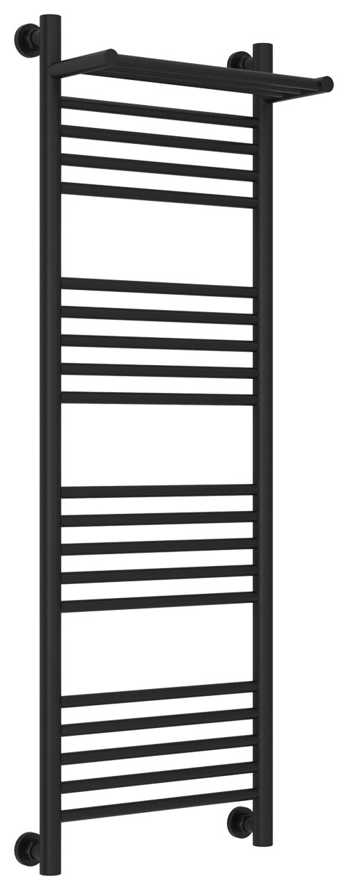 Полотенцесушитель водяной Сунержа Богема+ с полкой 1200x400, матовый чёрный 31-0223-1240