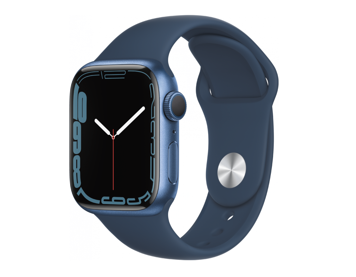 Смарт часы Apple Watch Series 7 GPS 41mm Aluminum Case with Sport Band Blue/Abyss Blue