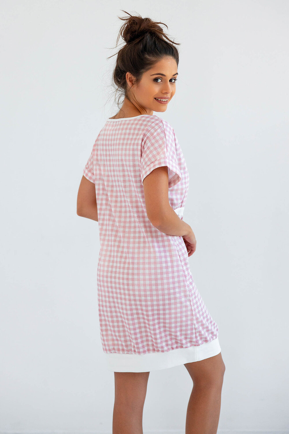 Сорочка женская SENSIS Annika, розовый, хлопок 100% (Размер: M) - фотография № 2