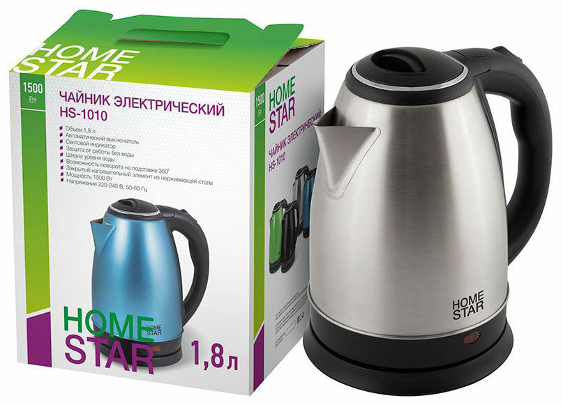 Чайник электрический Homestar HS-1010 003013 стальной