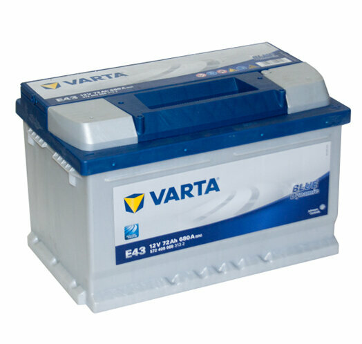 Автомобильный аккумулятор VARTA Blue Dynamic E43 572 409 068 278х175х175