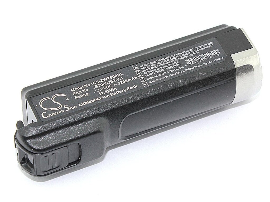   CameronSino (  CS-ZWT600BL)     Zebra WT6000 3.6V 3200mAh 086909