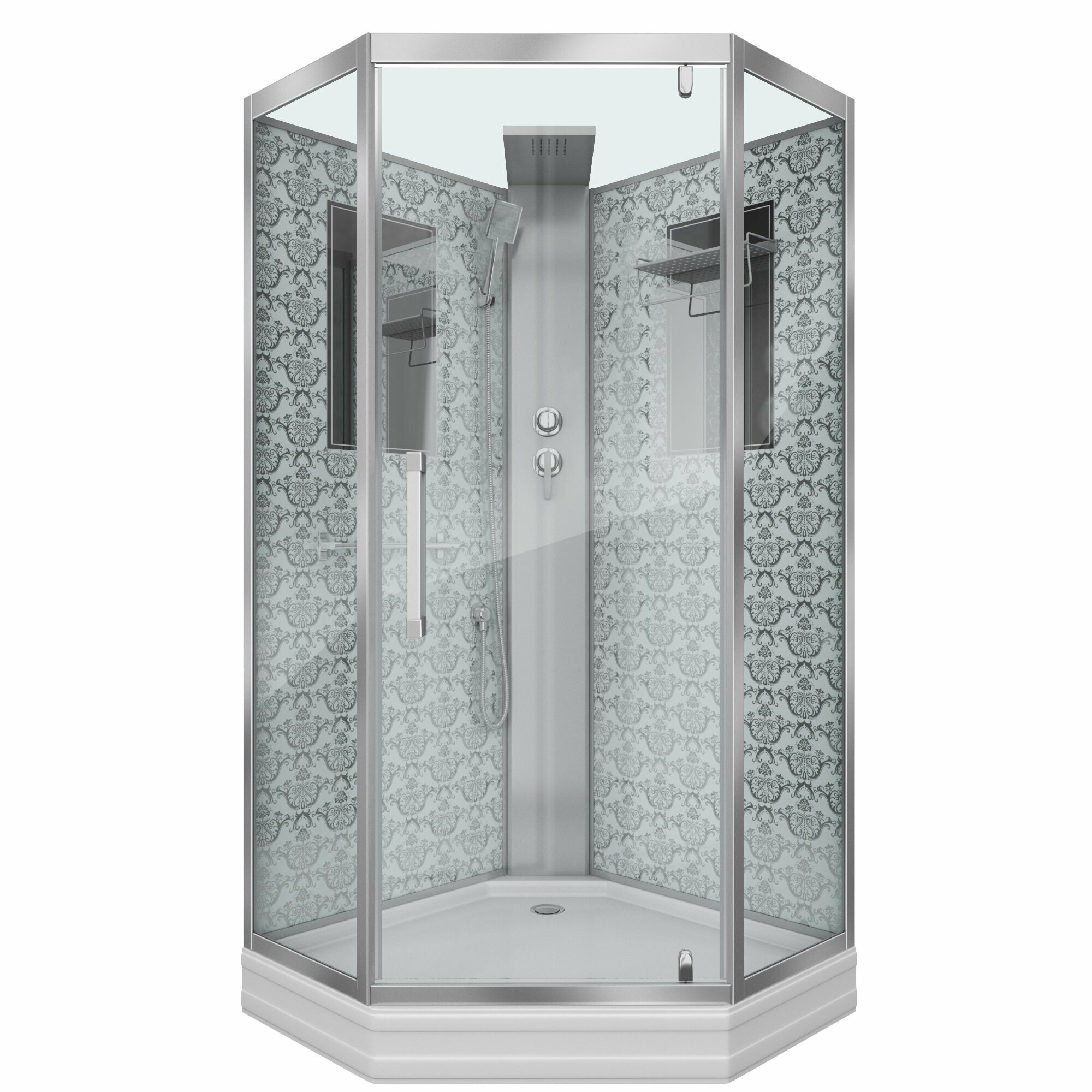 Душевая кабина Niagara Luxe NG-7717WBK 100х100 без крыши