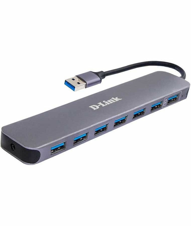 Хаб-разветвитель USB 3.0 D-Link DUB-1370 7порт. черный (DUB-1370/B1A)