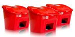 Ящик для песка BOXSAND с дозатором, объем 0,5 м3, цвет - красный - изображение