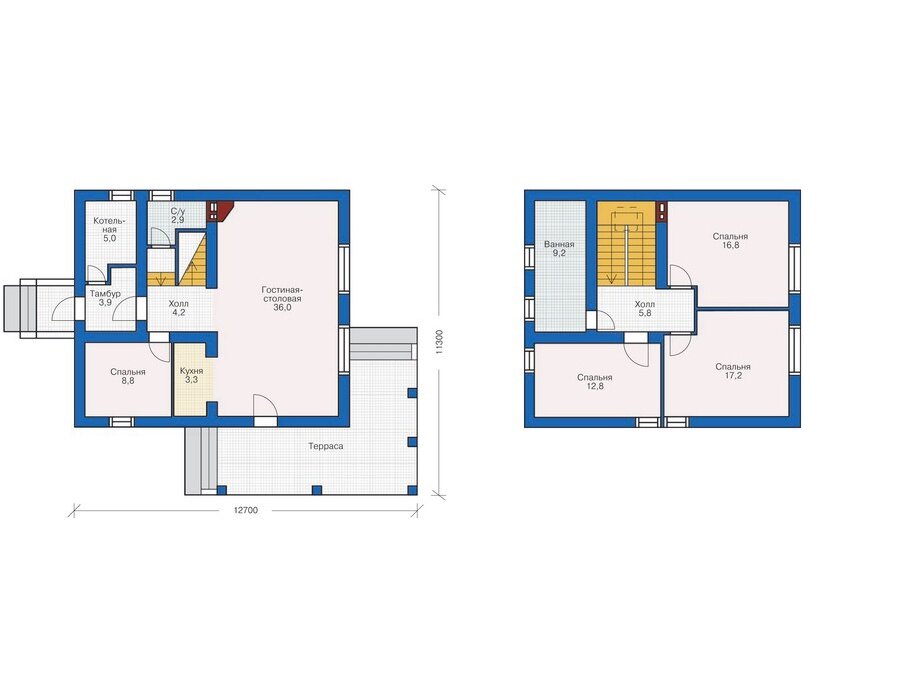 Проект дома Plans-54-16 (126 кв.м, газобетон) - фотография № 2