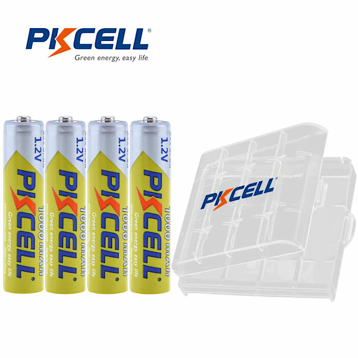 Перезаряжаемые AAA батареи PKCELL Ni-MH 1000 мАч (4 шт.)