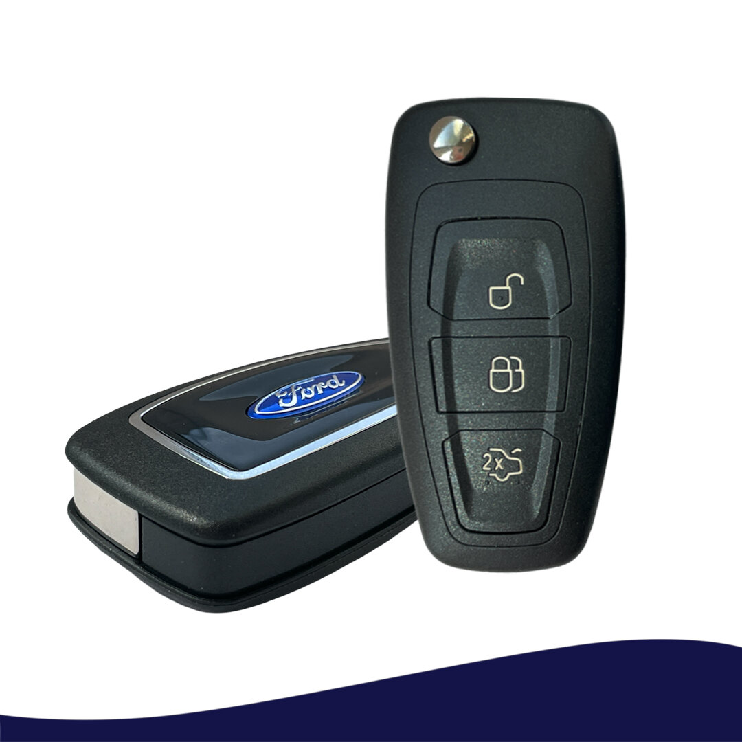 Корпус ключа зажигания Форд, корпус выкидного ключа Ford Focus Mondeo Galaxy (3 кнопки)