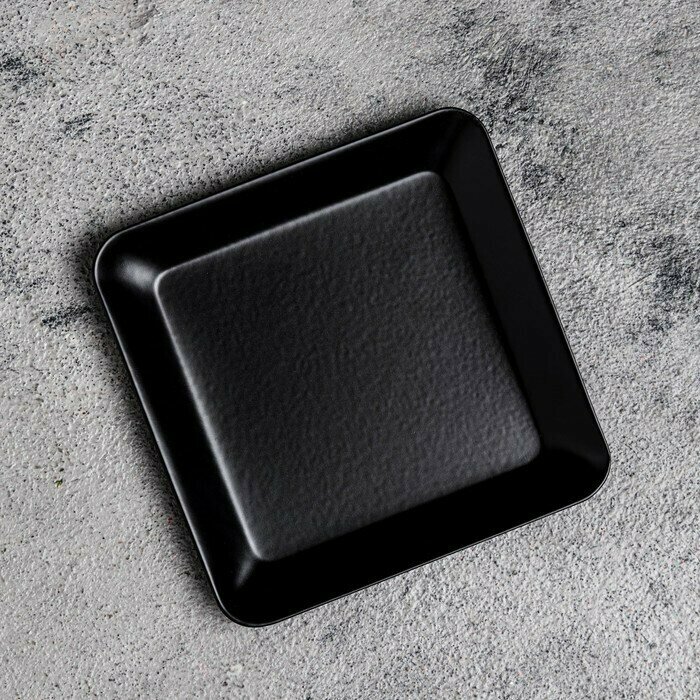 Подсвечник металл "Тарелка", 10х10х1,1 см, черный - фотография № 4