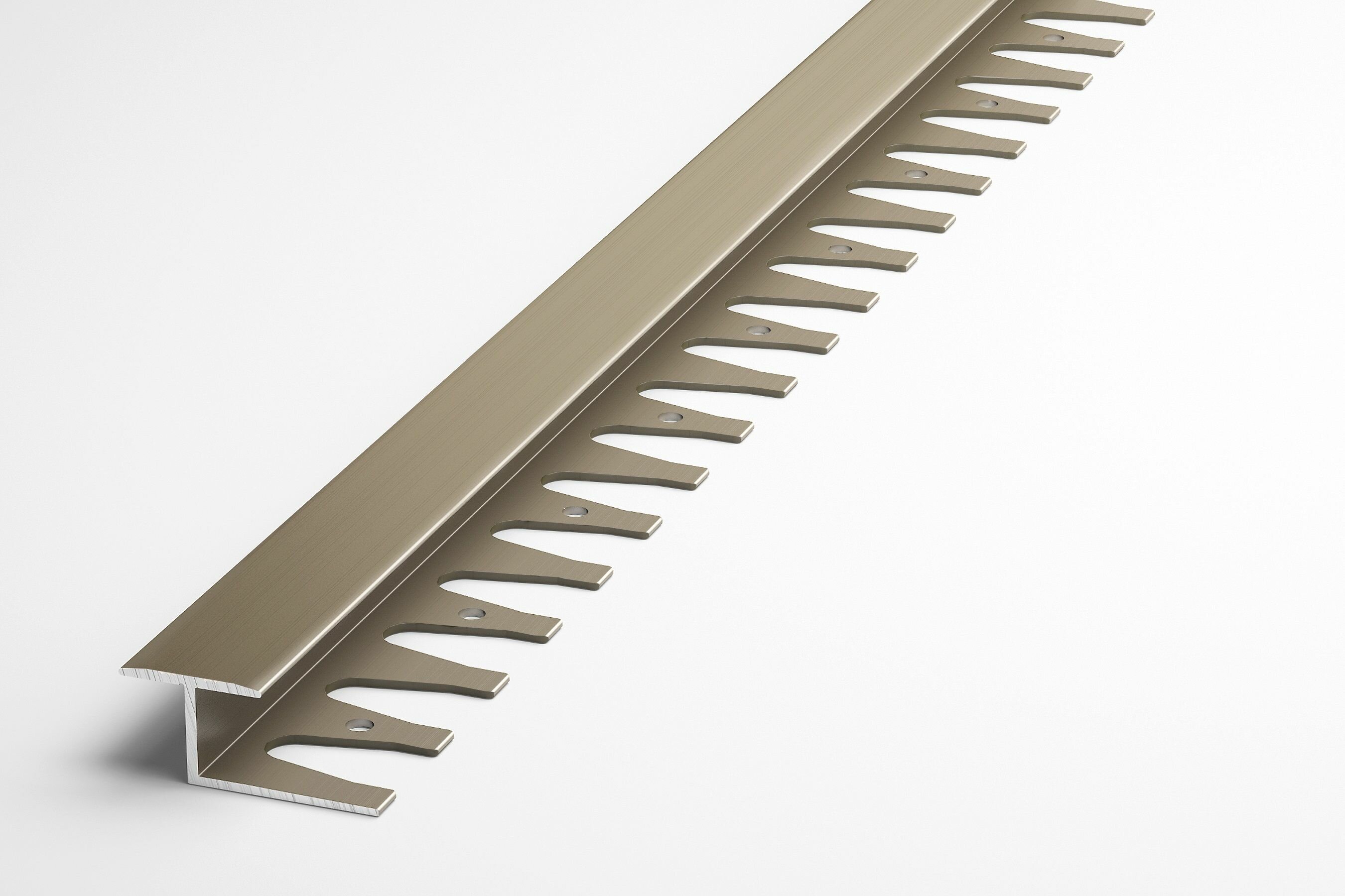 фото Профиль гнущийся алюминиевый лука 2700х16х10 мм шампань