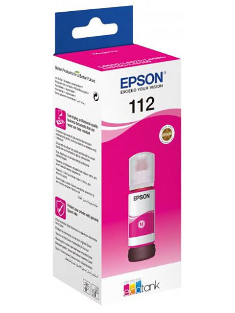 Чернила Epson 112 EcoTank Pigment Magenta C13T06C34A