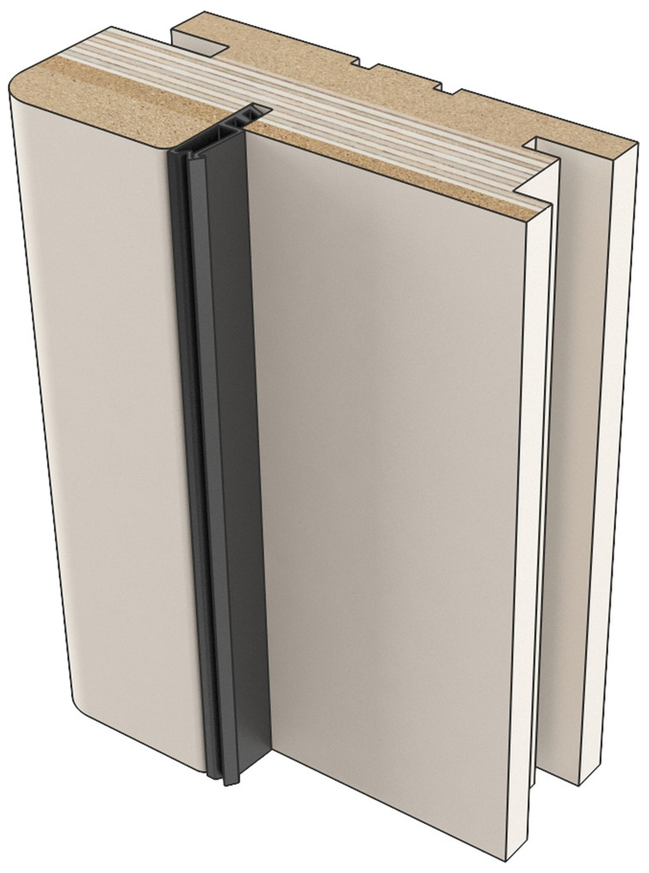 фото Дверная коробка Париж стандарт Панакота 32х2070 мм 2,5 шт