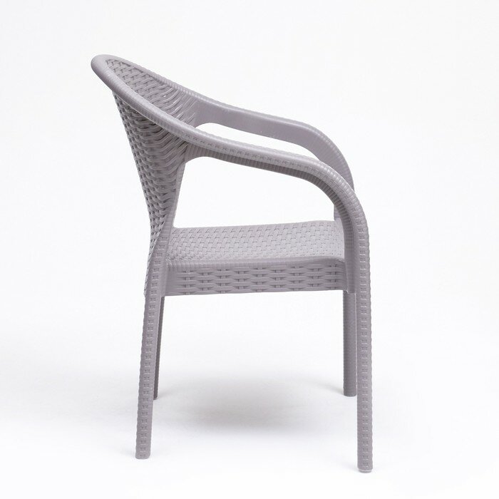 Кресло садовое "Ротанг" 64 х 58,5 х 84 см, серый - фотография № 2
