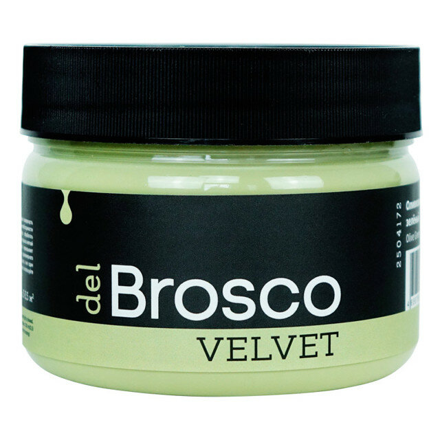 Краска акриловая del brosco velvet интерьерная 0,25л зеленая, арт.2504172