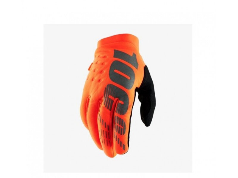 PitBikeClub Мотоперчатки 100% Brisker Glove Fluo Orange/Black XXL (10016-260-14)