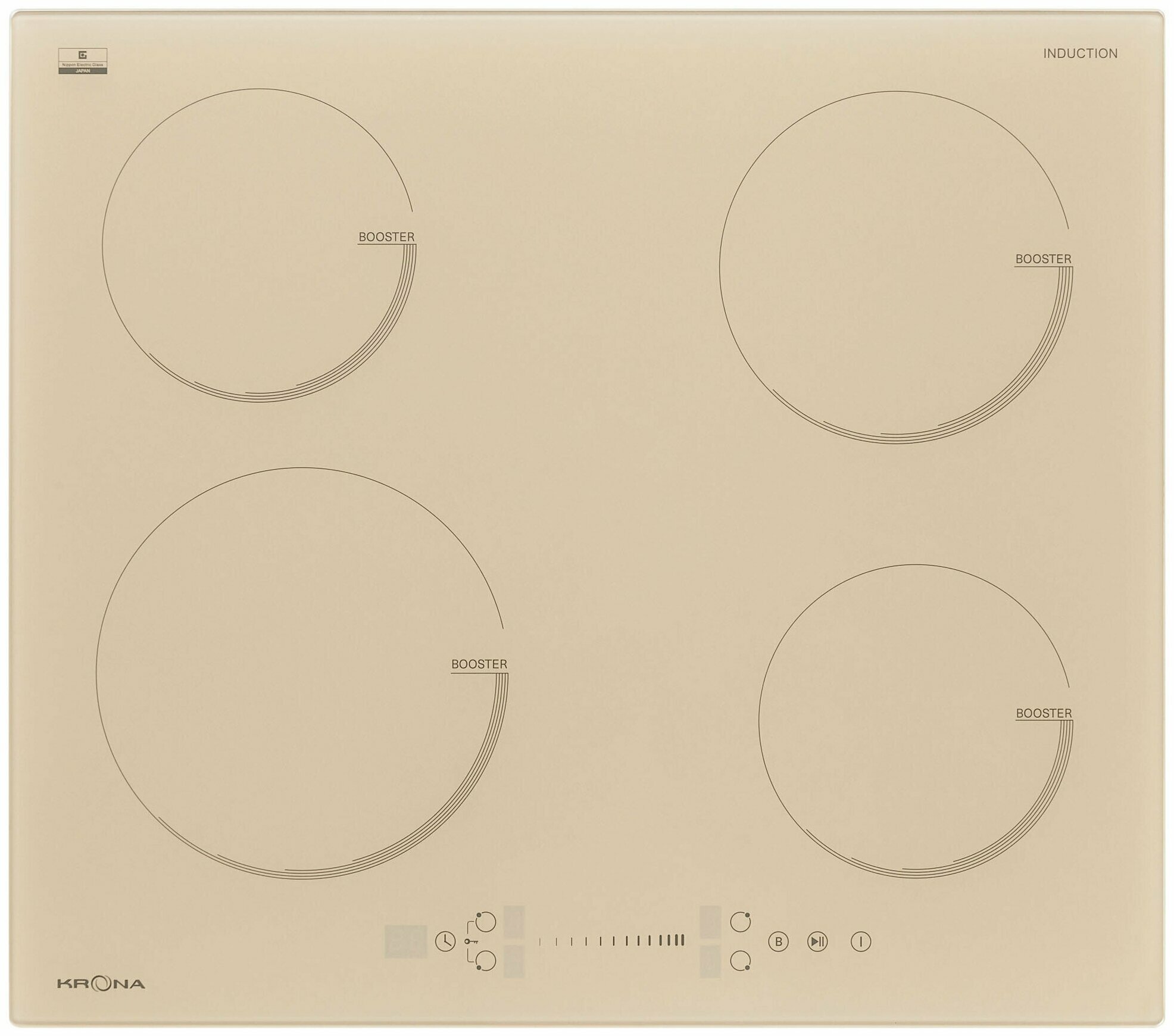 Поверхность индукционная KRONA VENTO 60 IV B бежевый - фотография № 3