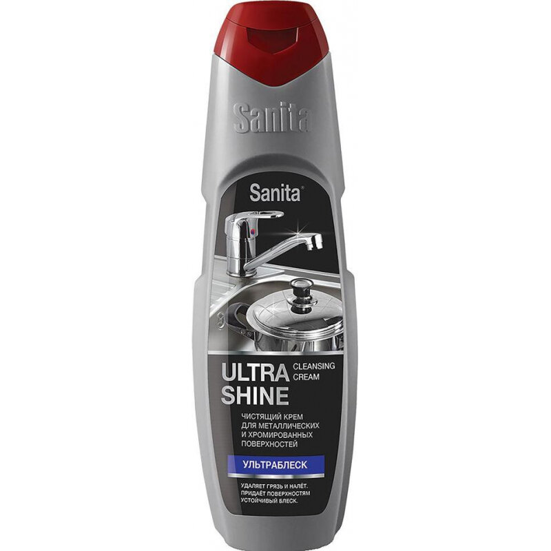 фото Универсальное чистящее средство SANITA Крем ультра блеск, 600г, 1 шт