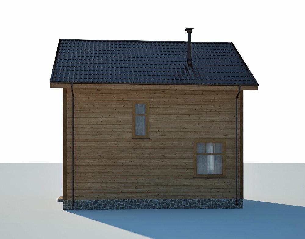 (90м2, 8х7м) Готовый проект каркасного дома с мансардой и террасой - AS-2381F - фотография № 5
