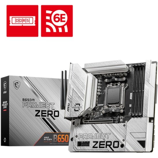 Материнская плата Msi B650M PROJECT ZERO (AM5, mATX)